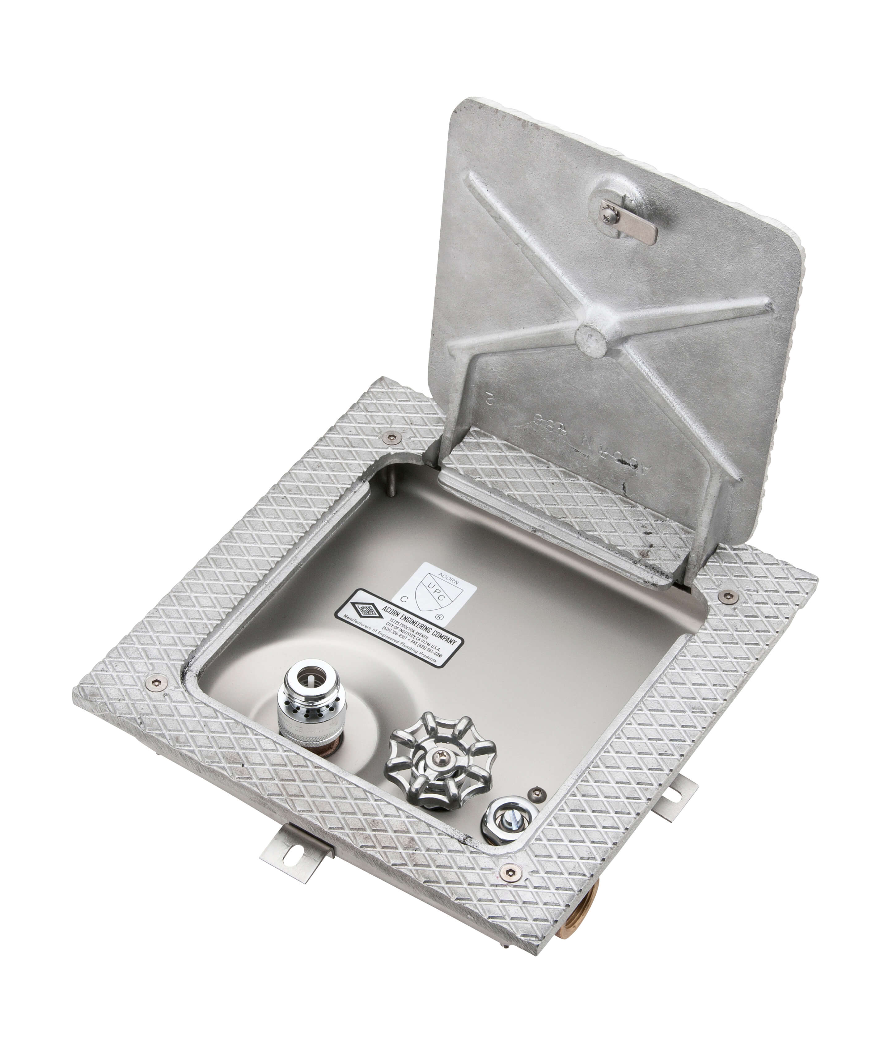 Stainless Steel Floor Hose Box with Lumaloy Top and Door 8170 Series