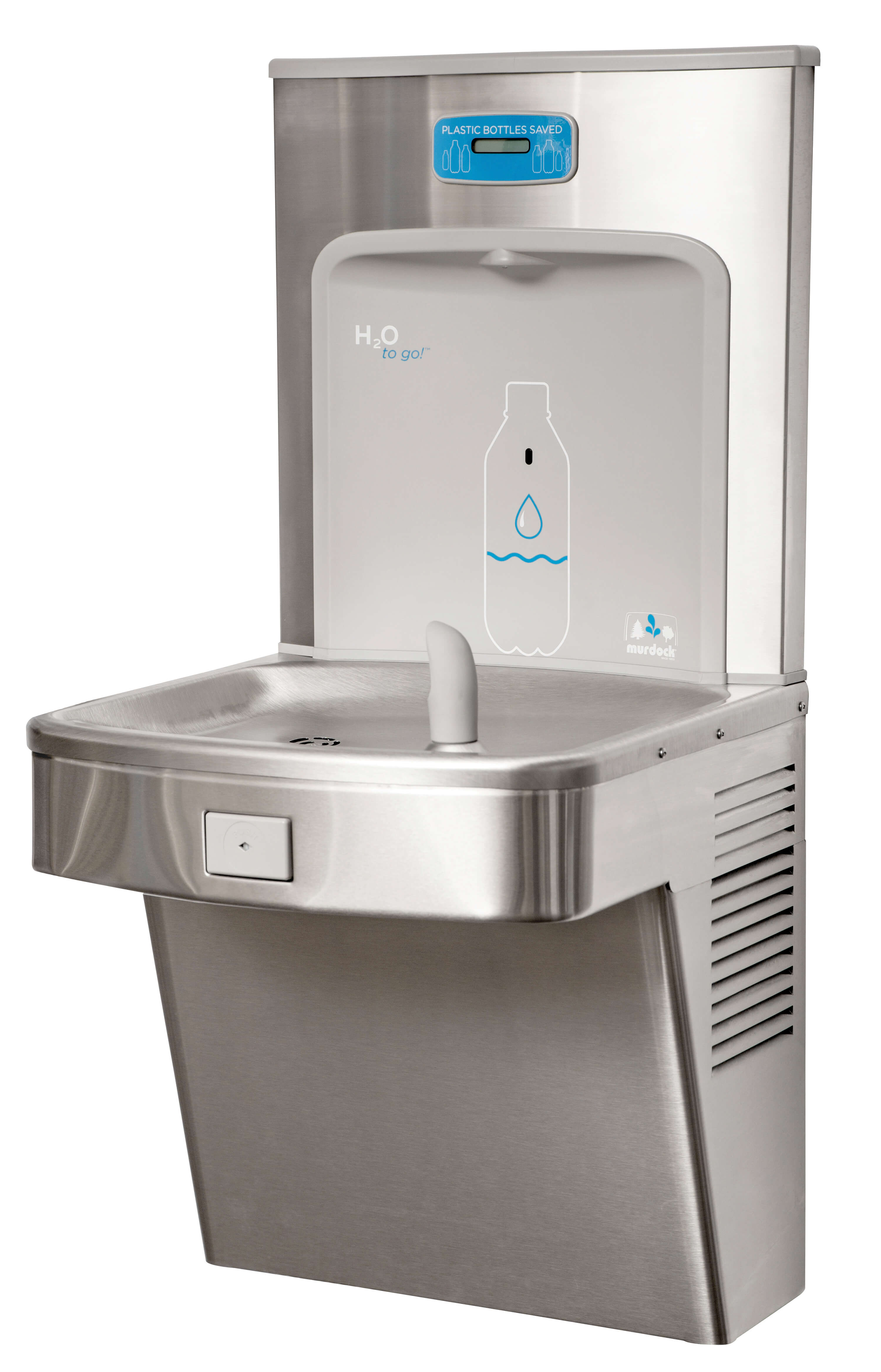 Murdock Dual Stainless Water Cooler Fountain Bi-Level Barrier Free Wall Mount 