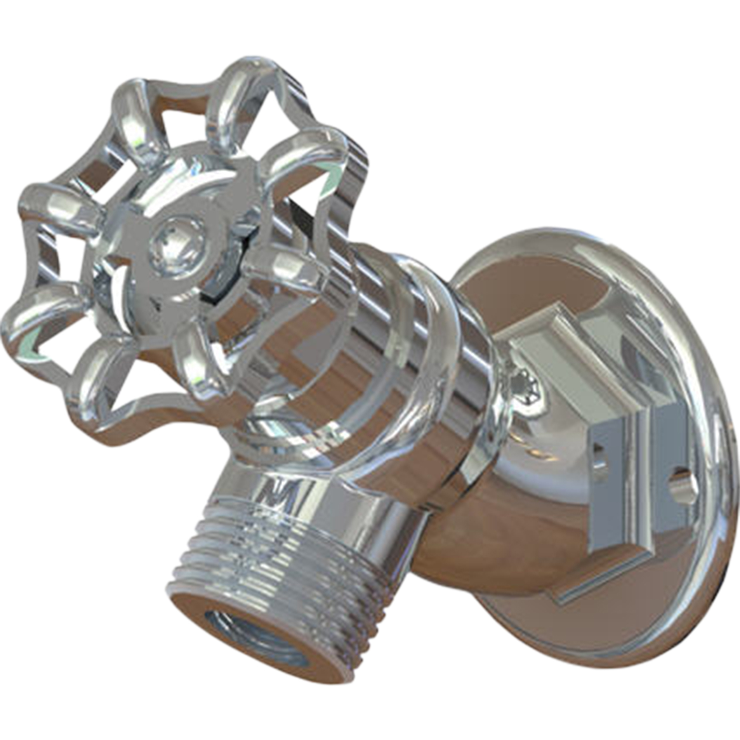 3/4" Bent Nose Hose Bibb with Wall Flange 8120LF Series Murdock