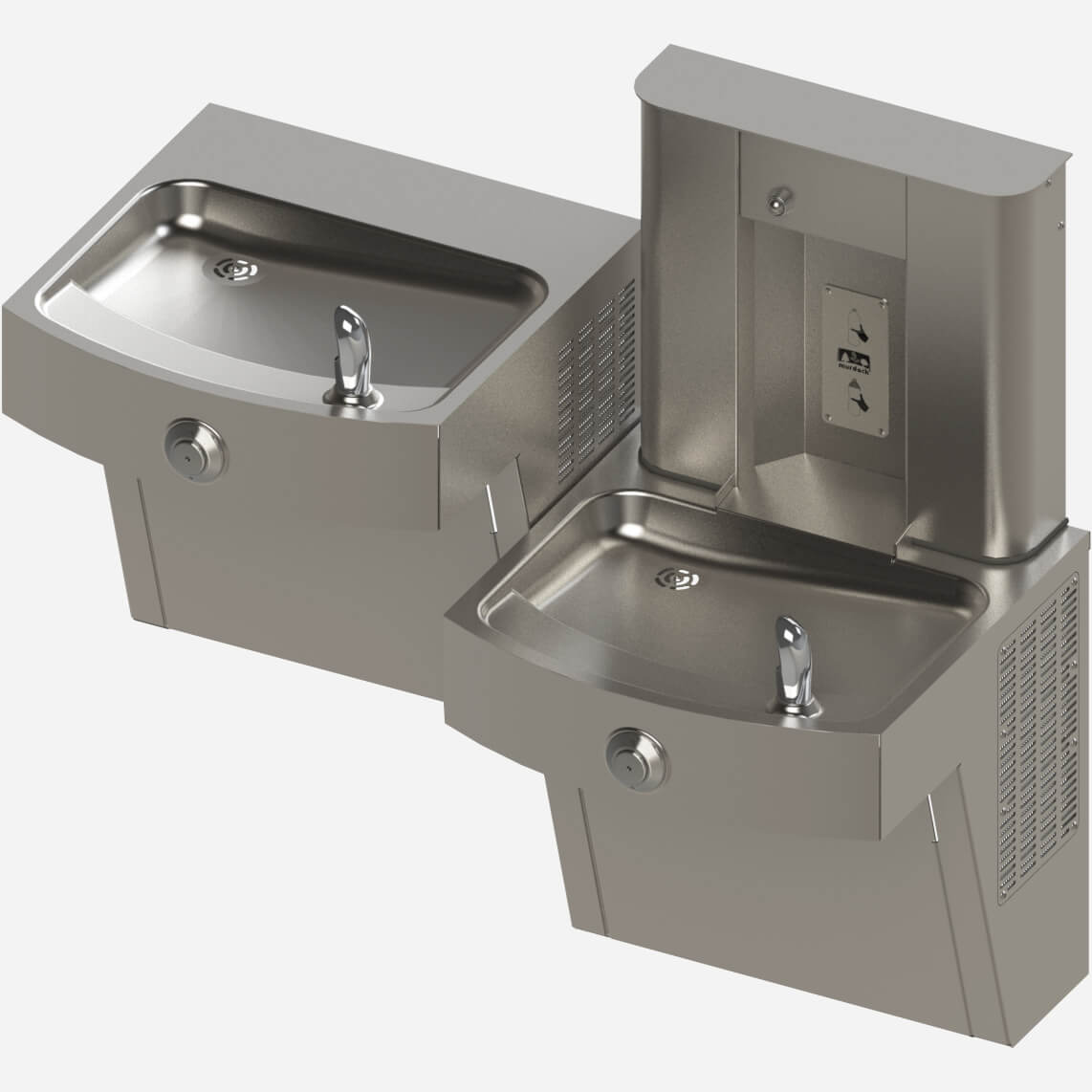 EZH2O Dual Non-refrigerated Drinking Fountain with Bottle