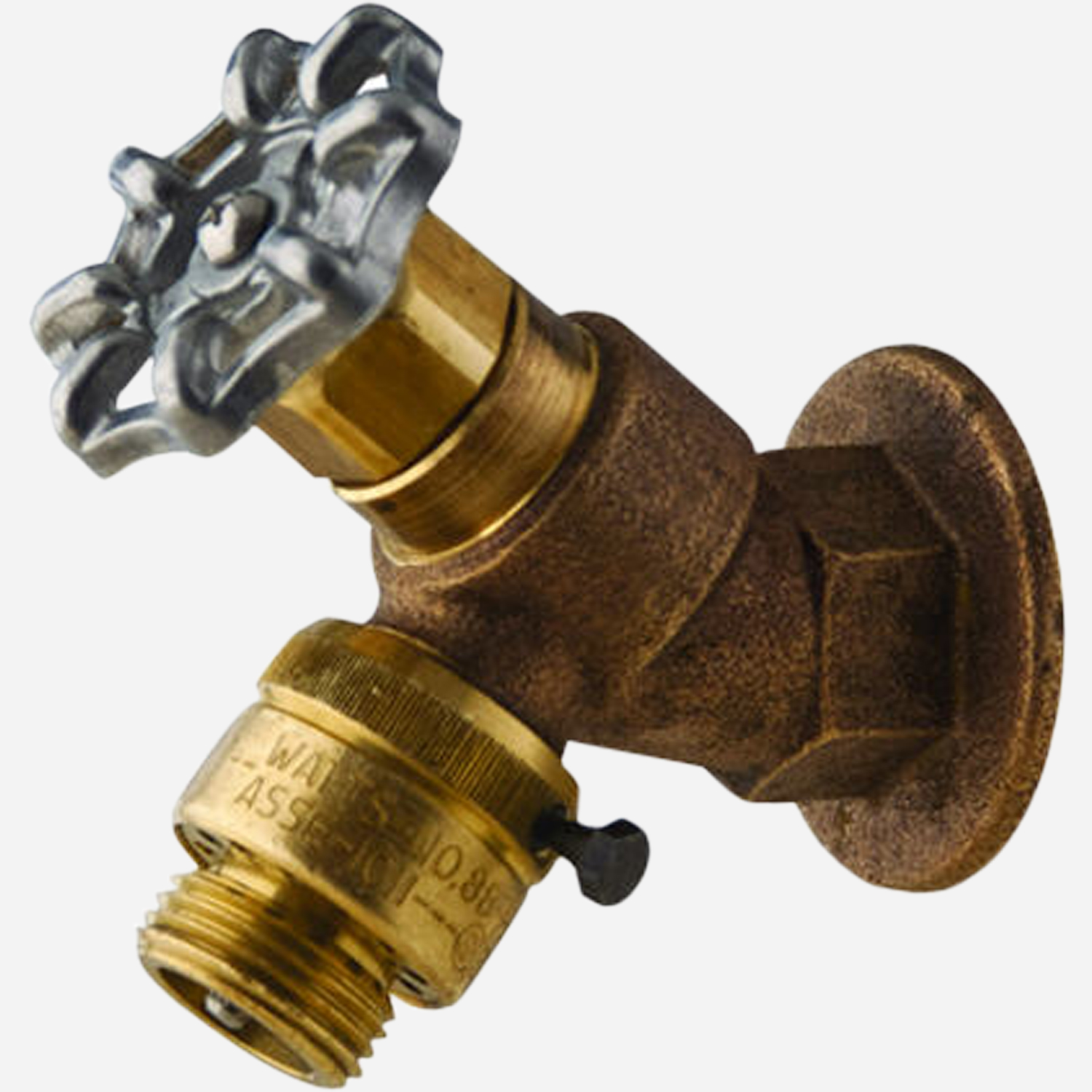 3/4" Bent Nose Hose Bibb with Wall Flange 8120LF Series Murdock